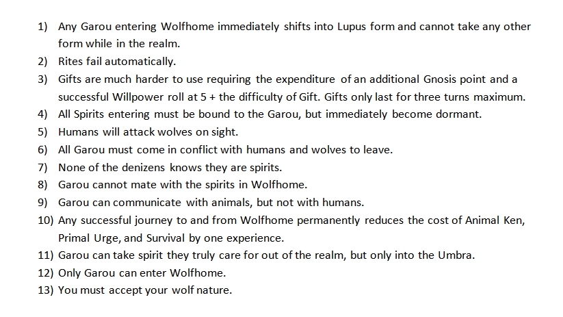 wolfhome rules