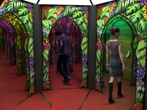 Mirror maze entrance